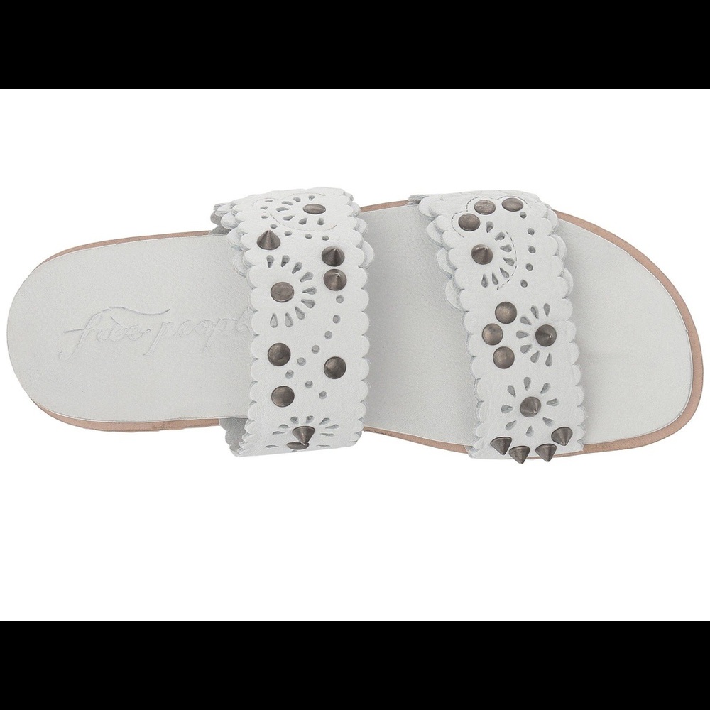SOLD🌸FREE PEOPLE White Leather Spellbound Sandal - Picture 4 of 7